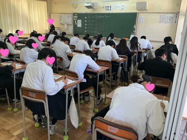 3年生のテスト中